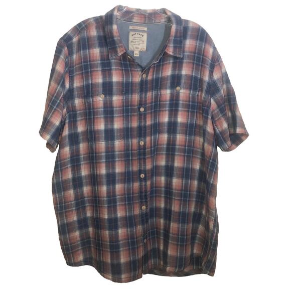 Fat Face Shirt Mens Large Plaid Regular Pocket Collar Casual Button Up Cotton - Picture 1 of 10